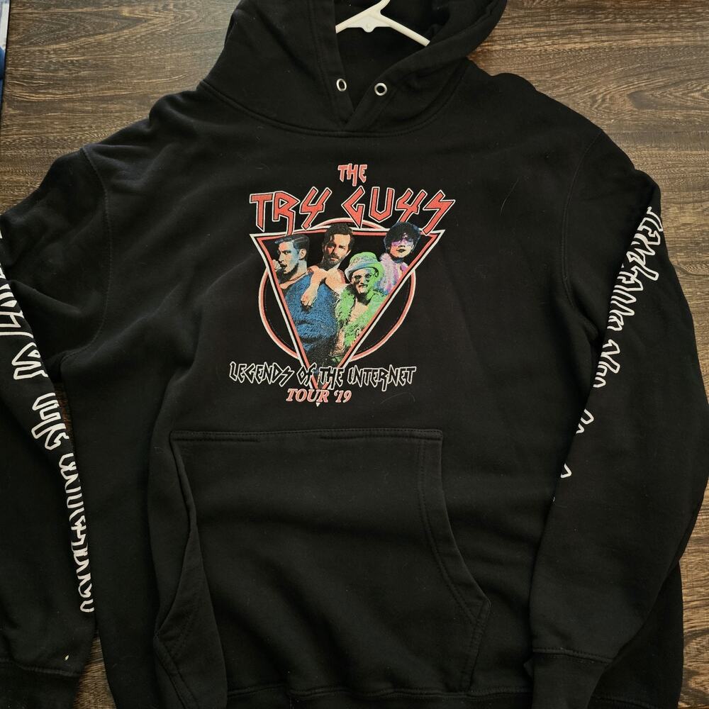 Vintage Try Guys Legends Of The Internet 2019 Hoodie Sweatshirt Sweater XL